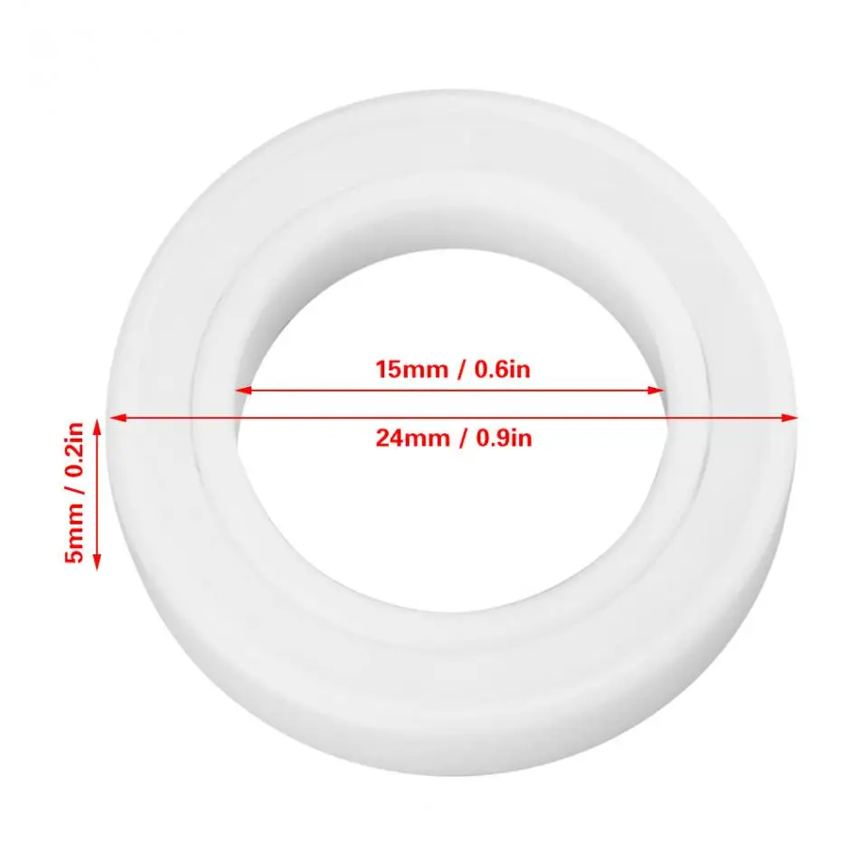 1 шт белый цвет ZrO2 Полный керамический миниатюрный 6802-2RS шарикоподшипник 15x24x5 мм