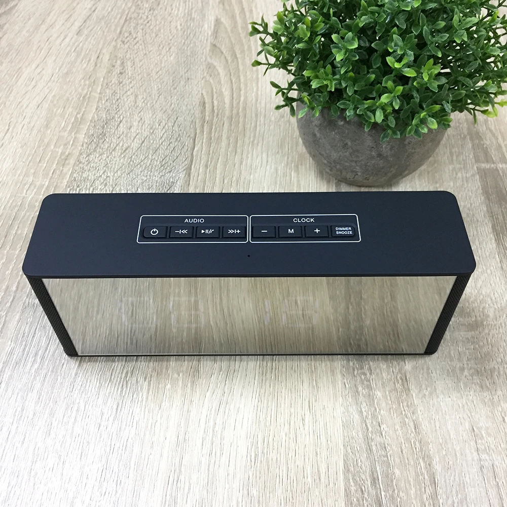 Portable Bluetooth Speaker 10W Kalonki with LED Display FM Radio Alarm Clock Mic HIFI Mini Wireless Stereo Soundbar for Computer (4)