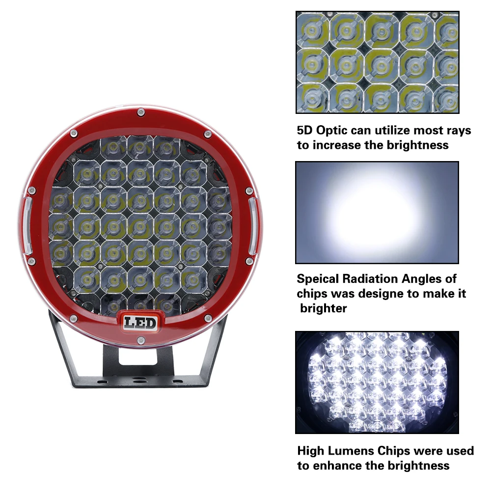 2PCS 9 Inch Led Work Light 12V 24V Spot Flood Offroad Light Bar Indicators For SUV Car Truck Bus Boat Tractor Working Lights (15)