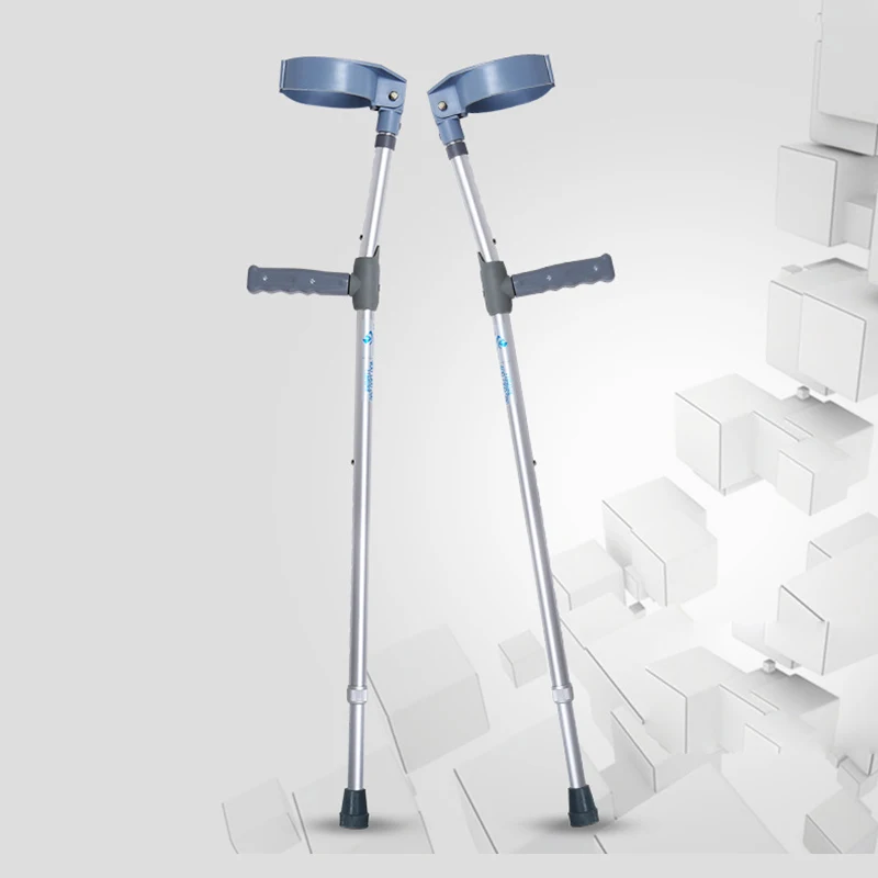 

Medical aluminum alloy crutch with handgrip adjustable elbow support crutches