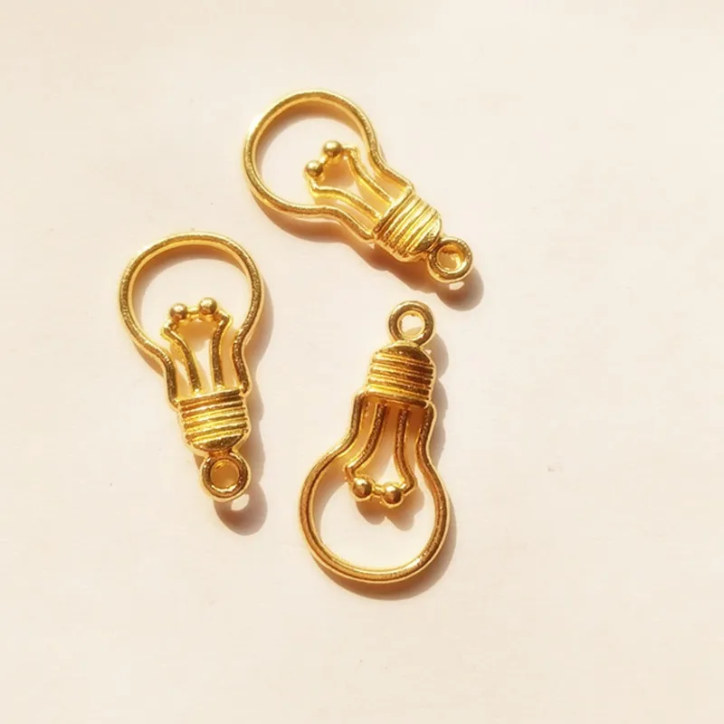 

21*11MM 30pcs light bulb Open Bezel Metal Frame Pendant Gold Charm Bezel Setting Cabochon Setting UV Resin Charm