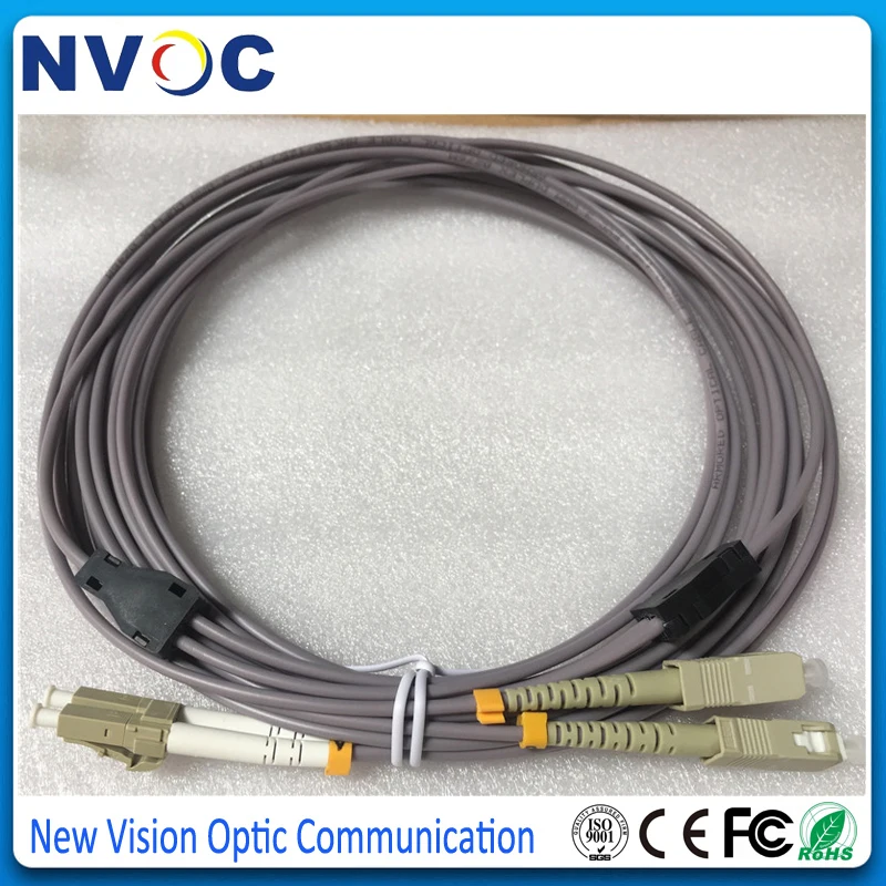 

10Pcs/lot,LC-SC MM Duplex 3mm 6M Armoured Patch Cord,MM(62.5/125),DX,3.0mm,6Meter,PVC,LC/UPC-SC/UPC Armored Fiber Jumper Cable