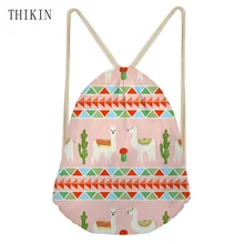 THIKIN/Новинка; милые детские сумки для плавания с ацтекским узором в виде ламы; Спортивная школьная сумка-насос; рюкзак на шнурке для мальчиков и девочек
