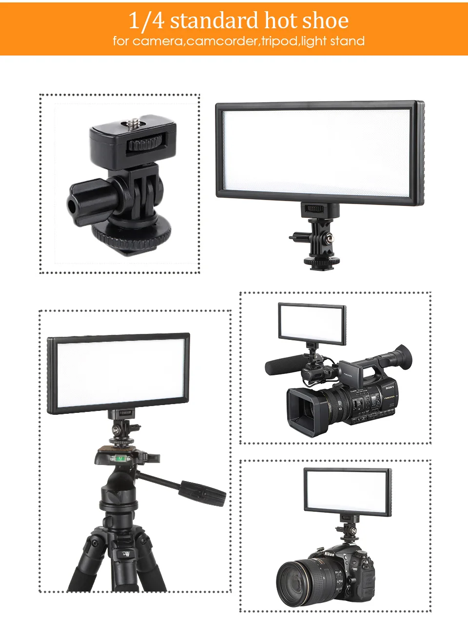  Viltrox L132B LCD Display Dimmable Slim DSLR Photo Studio LED Video Light +Battery +Charger for Can - 32848269066