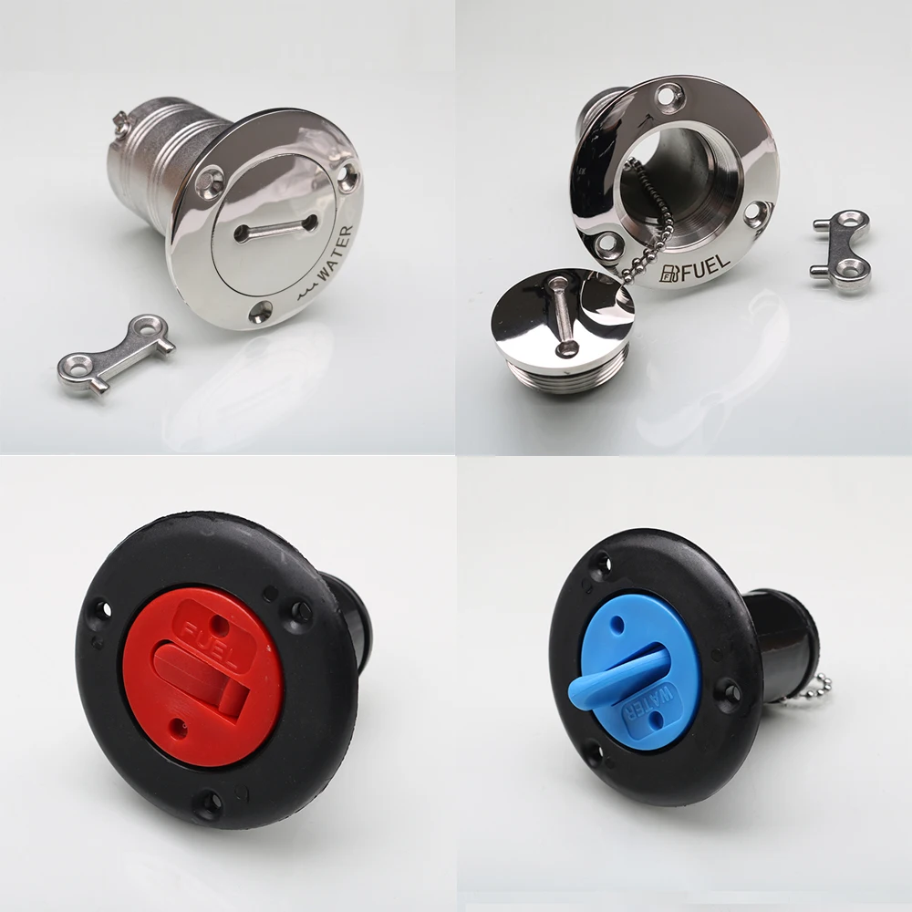 

38mm Plastic+Stainless Steel Water Fuel Deck filler Set Socket Boat Motorhome Yacht Caravans Camper Vans Truck