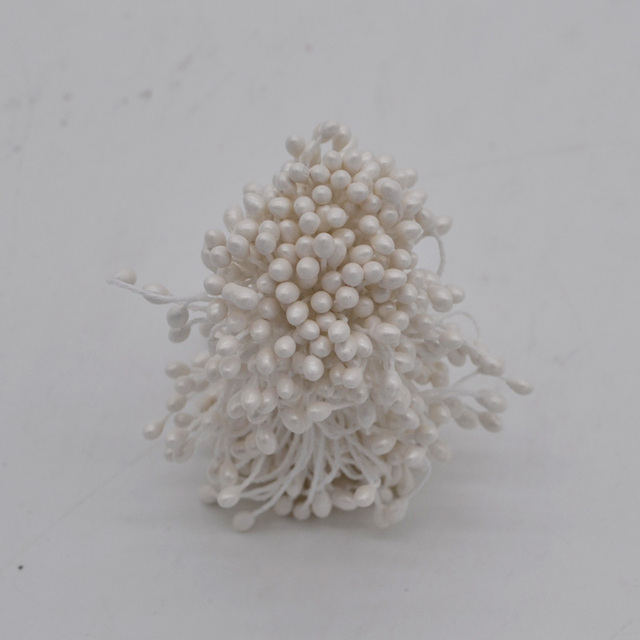Bundle= (500PCS )Artificial Flower Double Heads Stamen Pearlized Craft Cards Cakes Decor Floral for home wedding party decor