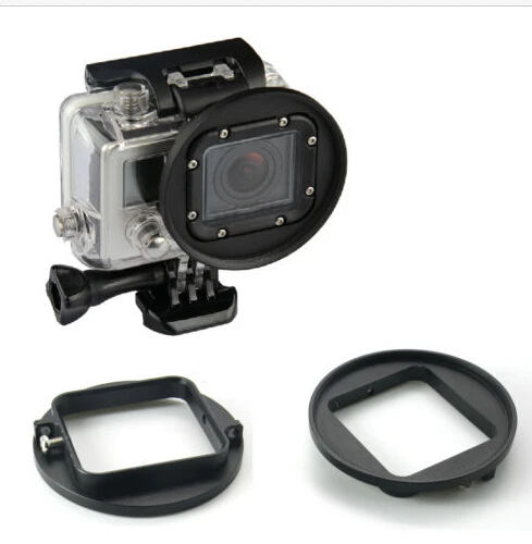 58 мм УФ фильтр объектива переходное кольцо для камеры GoPro Hero 3 + HD черный металл|ring