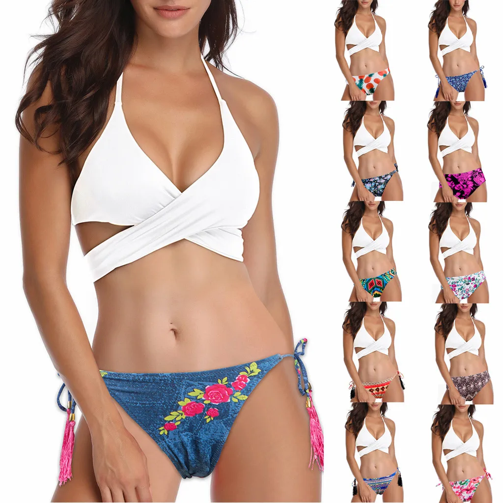 

Mulicolor Super Beauti Women Sexy Solid Bikini Set Push-Up Padded Swimwear Bathing Swimsuit Beachwear 20