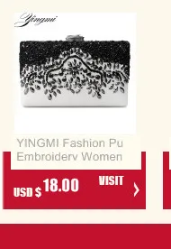 YINGMI Women Evening Bag Popular Fashion Alloy Day Clutch Bags Crystal Shell Small purse Bags Wedding Bridal Diamond Bags