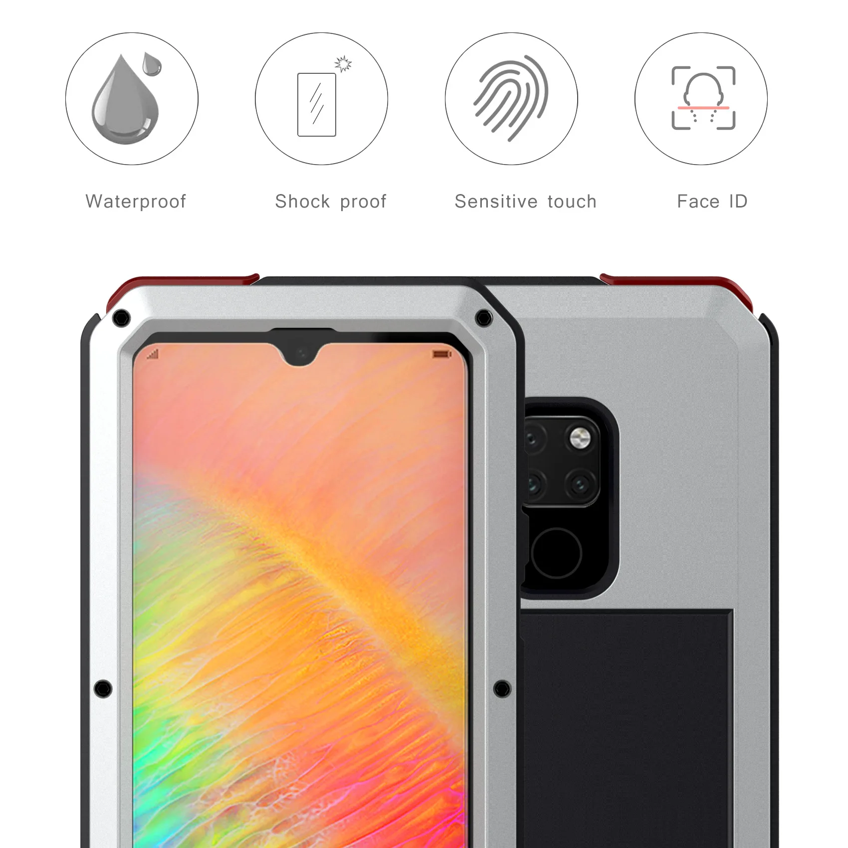 Для huawei mate 20 чехол из закаленного стекла+ полная защита роскошный Doom Armor металлический противоударный пылезащитный брызговик для mate 20 Pro