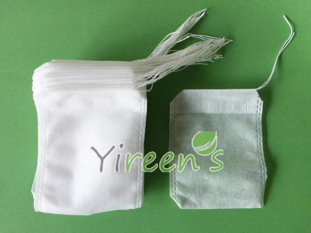 

1000pcs/lot 80 X 100mm Single string tea bags, Non-woven Fabric filter bag, Herbal Plant powder bags, spice cooking bags