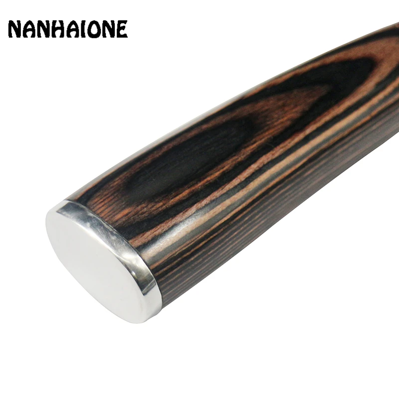 Nanhaione 5 дюймов 7CR17MOV лучшие нож шеф-повара практическая кухонный нож стали sharp лезвие pakka деревянной ручкой Кулинария Инструмент CL053