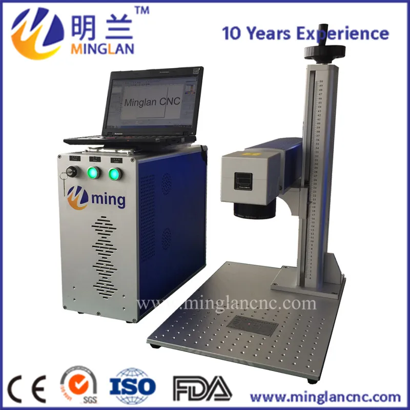 

20W China famous laser source( Raycus IPG optional ) fiber laser marking machine ,fiber laser engraver with EZCAD