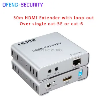 

HDMI Extender Loop back 50m HDMI Extender with loop-out over single cat5/6
