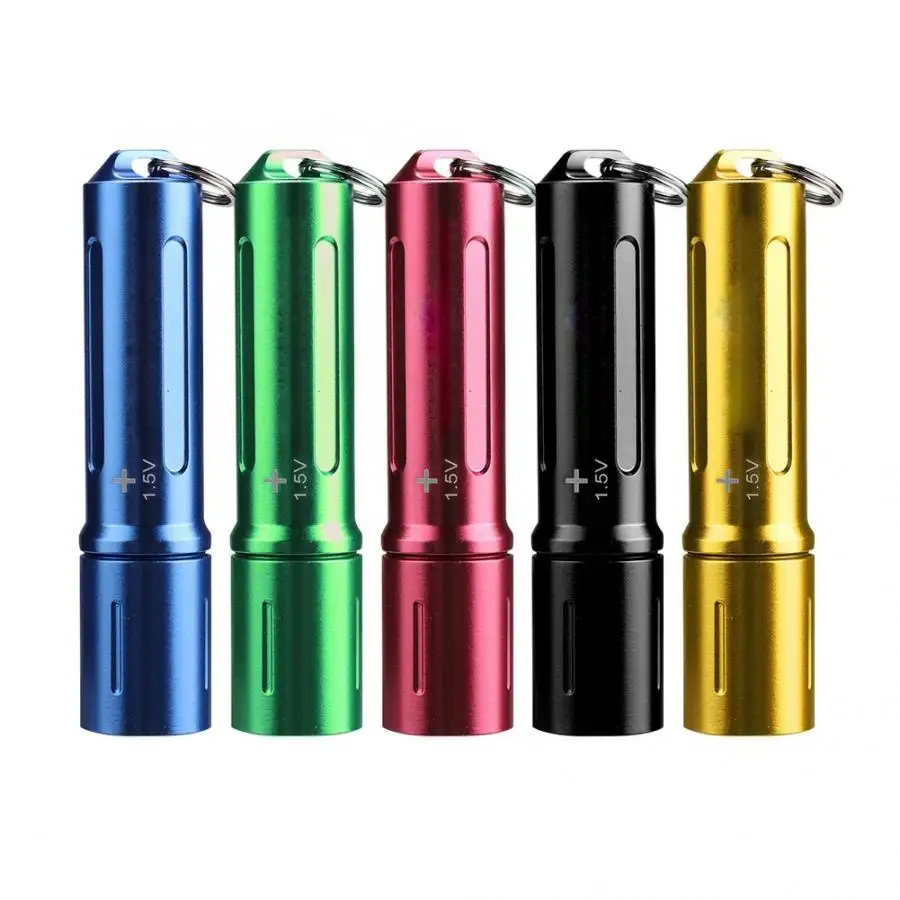 

Mini LED KeychainsFlashlight Torch Light 5 Colors Portable With Aluminum Alloy Body High Light