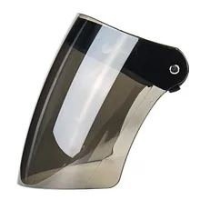 Windproof 3-Snap Motorcycle Scooter Open Face Helmet Visor Vintage Wind Shield Lens For Motorbike Helmets Universal