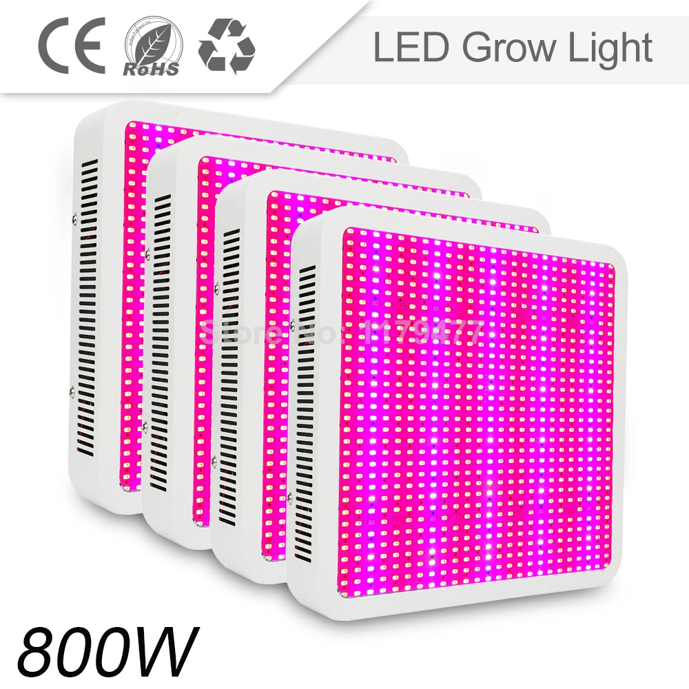 

4pcs LED Grow Light 800W 5630 Diode Chips Full Spectrum Led Panel Lamp For Aquarium Greenhouse Vegs Horticulture Plant Grow Tent