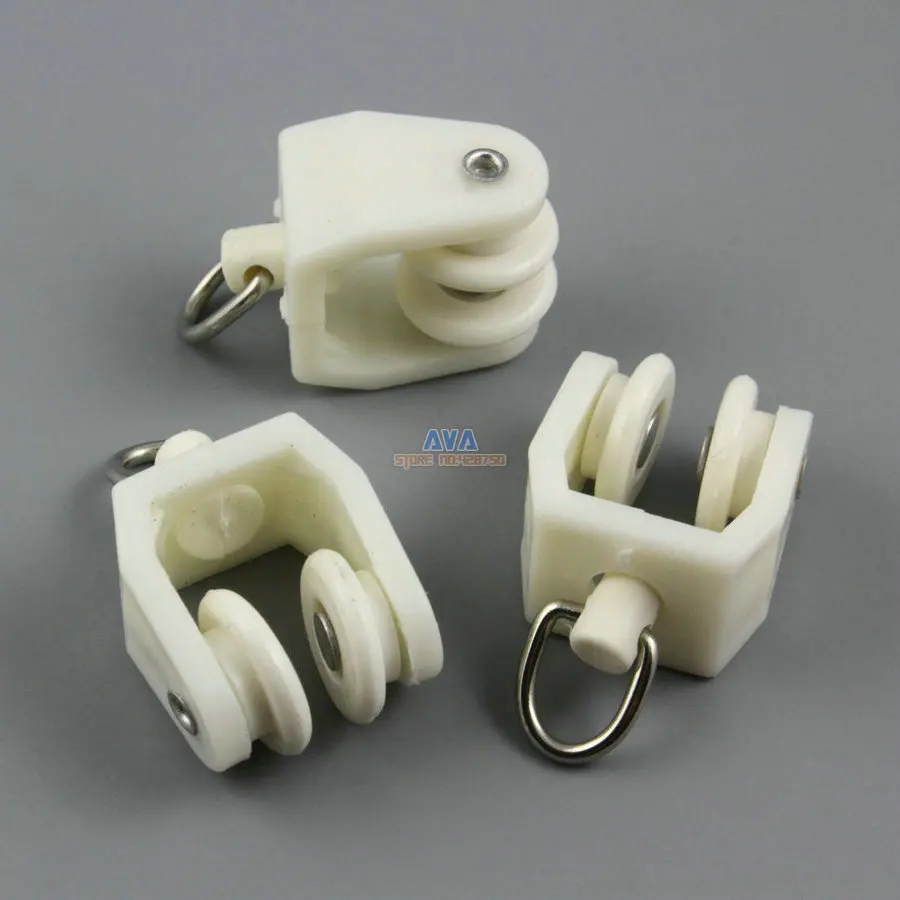 60 Pieces Curtain Track Roller Curtain Track Slide Gliders 18x32mm