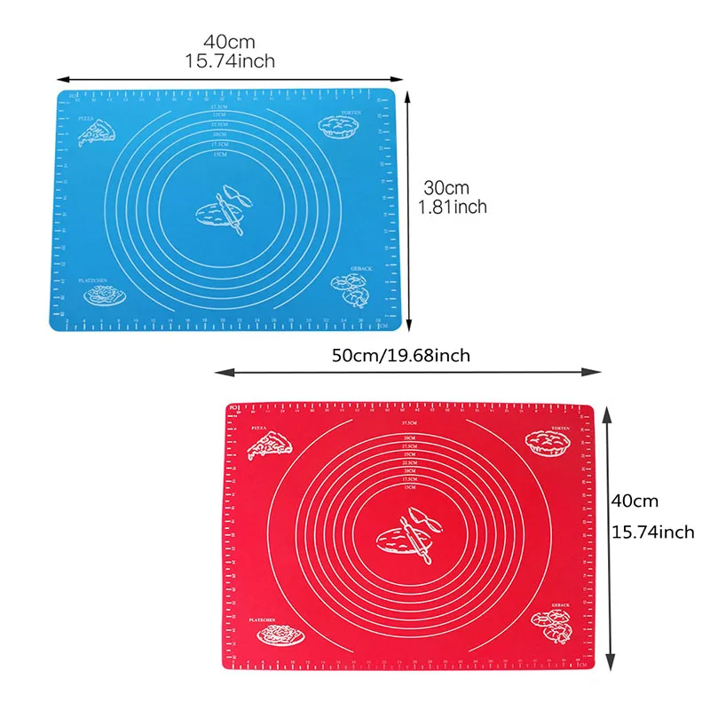 Силиконовый коврик для выпечки для утолщения муки прокатки весы коврик для замеса теста коврик для выпечки кондитерских изделий прокатки коврик для выпечки вкладыши