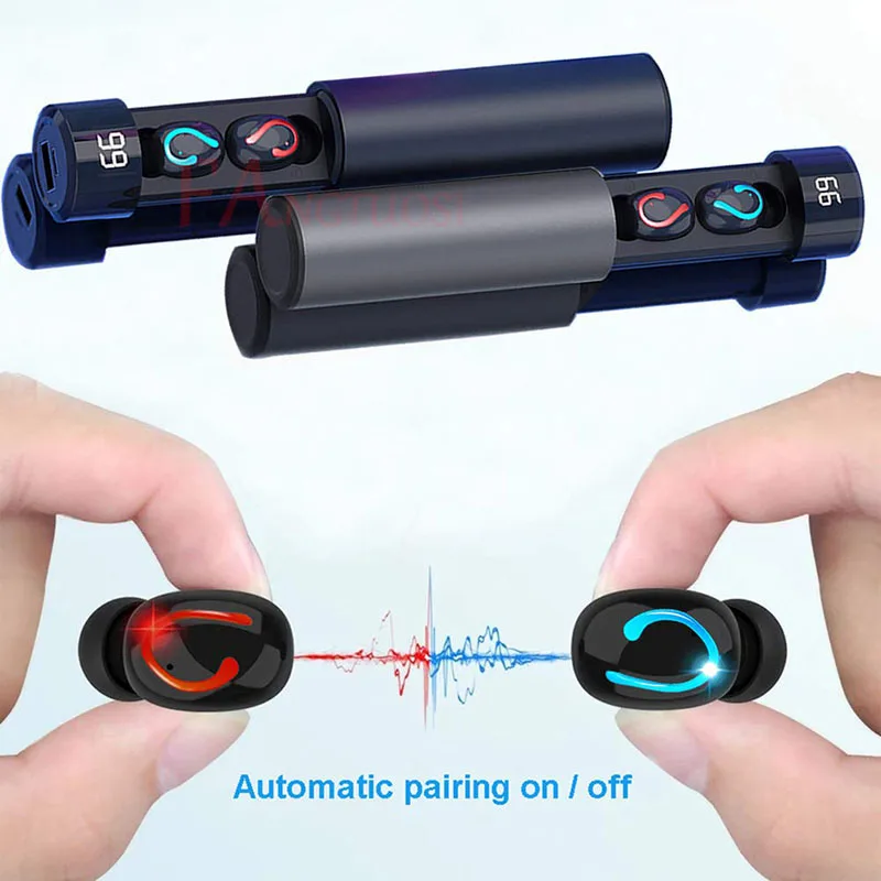 Дешево FANGTUOSI, новинка, Q67 TWS, Bluetooth 5,0, беспроводные наушники, 3D стерео гарнитура, свободные руки, спортивные, водонепроницаемые, наушники для iPhone