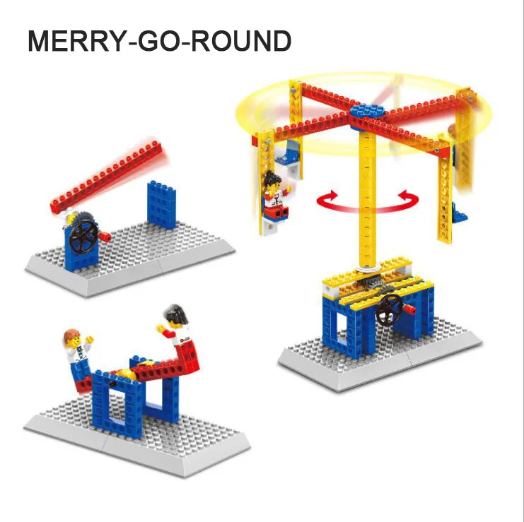 

Yantjouet 3in1 Mechanical Engineering Windwill Building Blocks Figures Brick DIY Toy Compatible Legoing for Children Gift