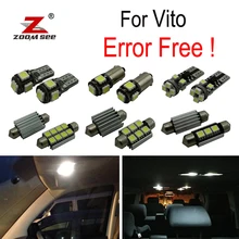 Белый Canbus безошибочный светодиодный светильник номерного знака для Mercedes Benz Vito W638 W639 W447 светодиодный купольный светильник для интерьера(1996