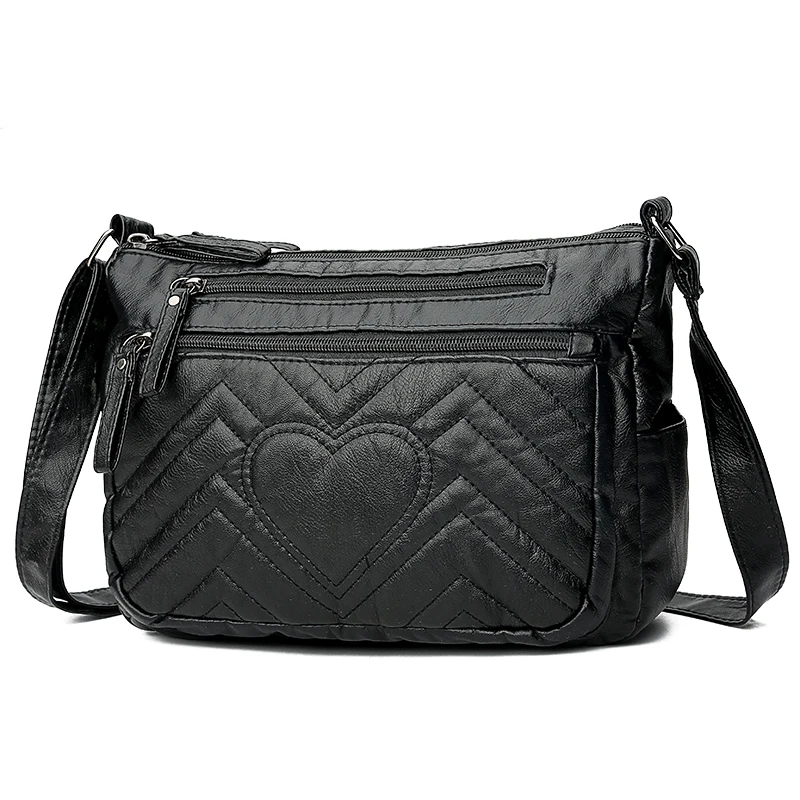 Annmouler أزياء النساء حقيبة كتف لينة بو الجلود Crossbody حقيبة متعددة جيوب حقيبة ساعي السيدات غسلها محفظة جلدية حقيبة
