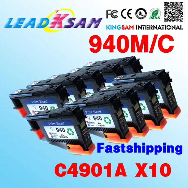 10x Fastshipping 940 совместим с hp940 940MC C4901A Officejet Pro8000/8500/8500a Magenta/Cyan