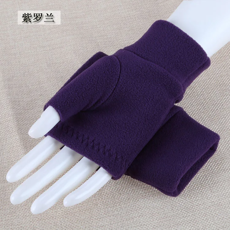 Зимние уличные перчатки для бега, утолщенные теплые перчатки, перчатки на половину пальца
