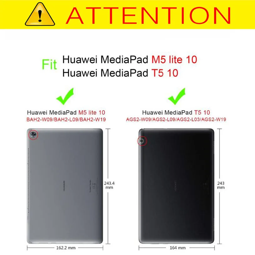 Универсальный чехол для huawei Mediapad T5 10 AGS2-W09/L09/L03/W19& M5 lite 10 BAH2-W19/L09/W09 10," планшеты принципиально чехол