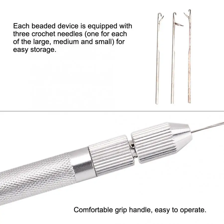 5Pcs Aluminum Hair Extension Tools Set Pulling Loop Needle Kit Micro Beads Looper Threader for Hair Extension