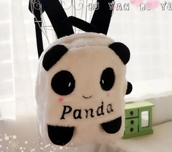 Игрушек! Супер милый мультфильм плюшевая игрушка-рюкзак улыбающаяся панда школьная сумка молодежный рюкзак подарок на день рождения 1 шт