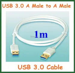 2 шт. USB 3.0 удлинитель 1 м USB 3.0 Тип мужчинами Удлинительный кабель Белый Цвет 28 + 32awg OD 4.0 мм кабель для передачи данных