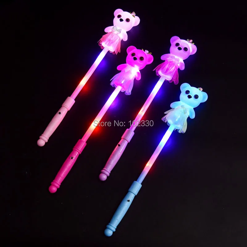 300pcs LED Little Bear Stick Fairy Light Up Toys For Kids Children