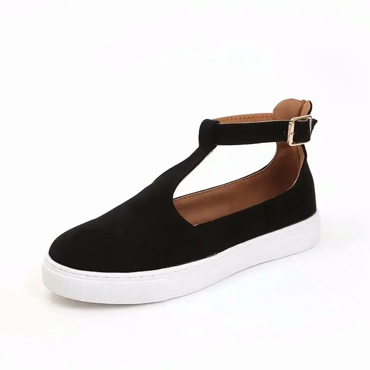 

New Fashion Round Toe Women's Flats Shallow Mouth Mary Jane Women Flats Concise Ankle Strap Ladies Casual Flat Shoes Size 35-43