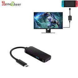 Тип-c HDMI концентратор USB 3,0 HDMI конвертер 1080 P HD кабель-адаптер для переключателя, NS зарядный кабель-конвертер