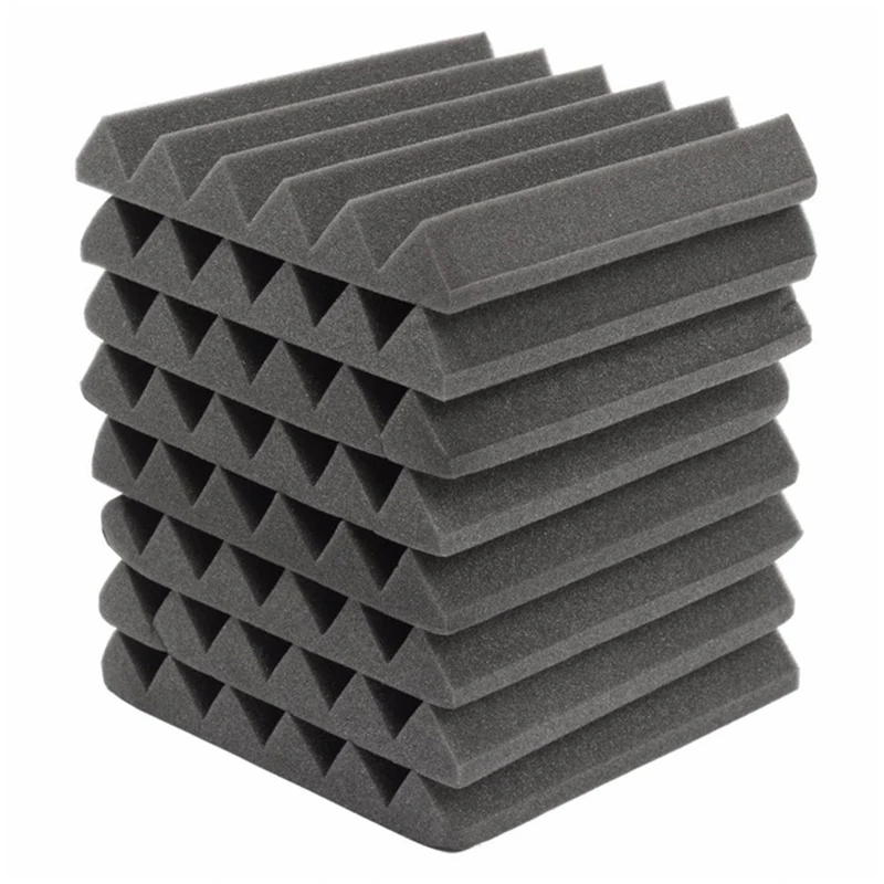 

4Pcs Soundproofing Foam Acoustic Foam Sound Treatment Studio Room Absorption Wedge Tiles Polyurethane foam #