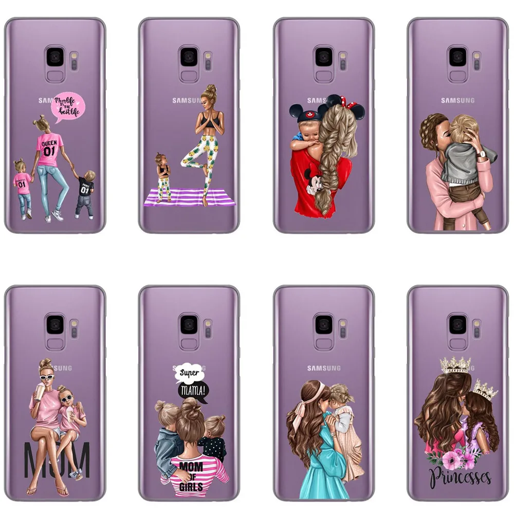 

Queen Princess 01 Super MaMa Mom of Girls Baby Mom Girl For Samsung S5 S6 S7 Edge S8 S9 Plus A3 A5 A7 J5 J7 A6 A8 Plus Note9