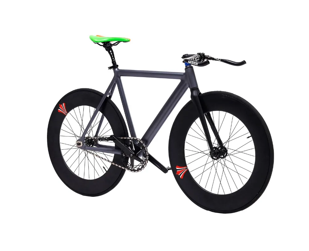 Sale Fixed Gear Bike 54cm fame 90mm rim single speed bike Smooth Welding frame DIY Aluminum alloy Customize Track Bicycle 700C wheel 1 Sale Fixed Gear Bike 54cm fame 90mm rim single speed bike Smooth Welding frame DIY Aluminum alloy Customize Track Bicycle 700C wheel 1