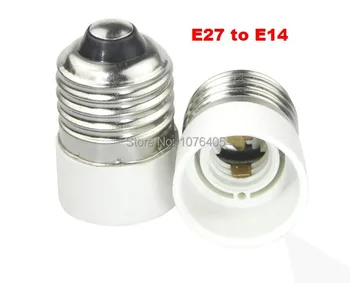 

10pcs/lot free shipping LED E14 base E27 To E14 lamp holder adapter converter LED lamp Adapter Screw Socket