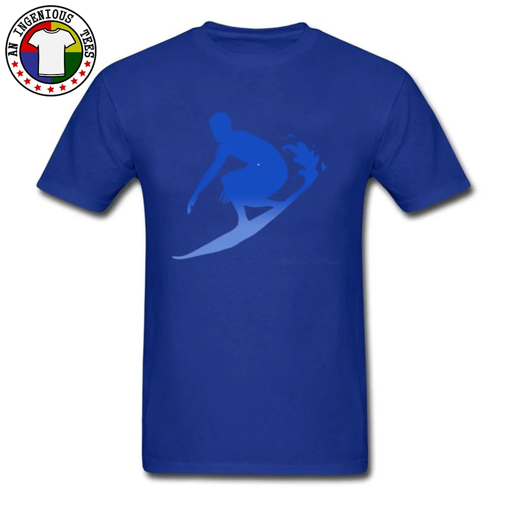 Leisure Hawaii Surfer Men T-Shirt High Quality Fall Short Sleeve Round Neck 100% Cotton Fabric T Shirt Normal T-Shirt Hawaii Surfer  blue
