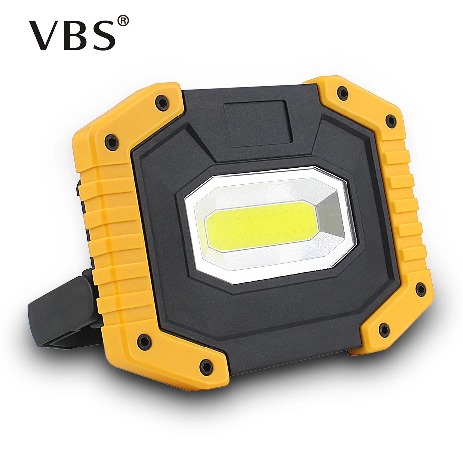 

Super Bright Spotlight 20W 5V Led Camping Lantern Rechargeable 3 Modes Work Light COB USB Charger 18650 Portable Projector Lamp