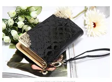 Qualité PU Cuir Femmes Portefeuille Sac À Main Classique Sac À Main De Mode Titulaires Populaire 6 Couleurs Grande Fermeture Éclair lady bourse d’embrayage HBA10