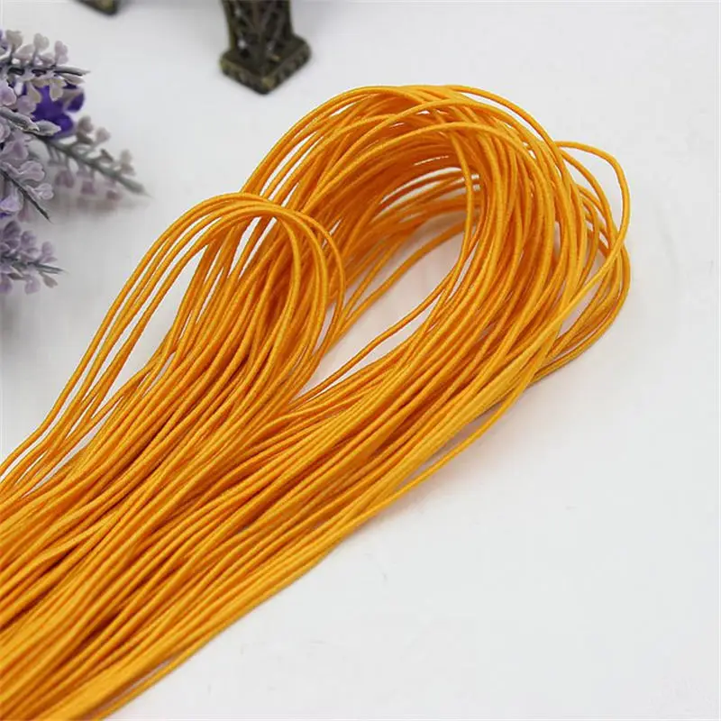 DoreenBeads шириной 1 мм 25 м длинные разноцветные резинки линия ювелирные изделия из веревки Браслеты бусины для изготовления бирка одежды Набор сделай сам DIY 1 предмет - Цвет: orange