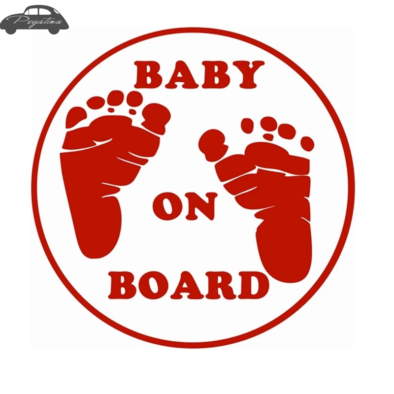 Pegatina Baby In Car Waving Baby on Board Safety Sign Cute Car Decal Vinyl Sticker