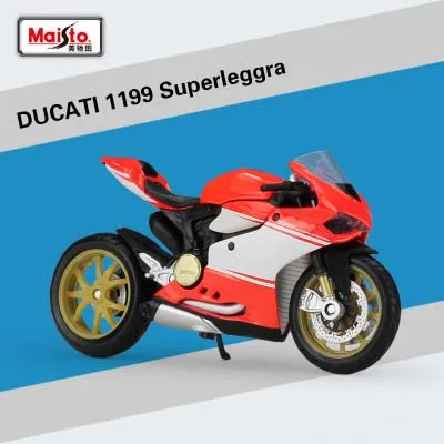 MAISTO 1:18 Ducati 1199 Panigale Superleggra Мотоцикл Велосипед литая модель игрушки Детские игрушки Подарки Новинка в коробке - Цвет: Черный