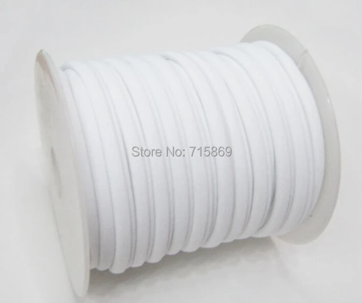 

Free Ship 5mm 20meters White Elastic lycra cord Stitched round lycra cord Lycra strip For Neckalace and Bracelet