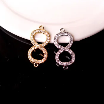 

10Pcs Fashion CZ crystal Double Bails Charm,CZ zircon Micro pave Connector,Jewelry Finding DIY Bracelet necklace making CT144