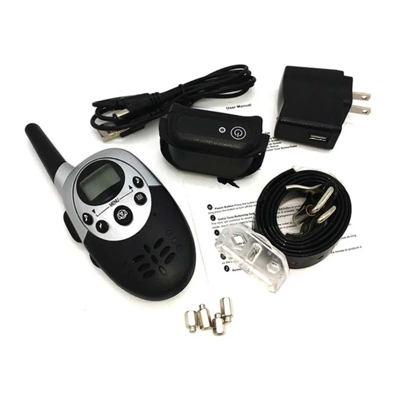 1000m Remote Electric Dog Training Collar Waterproof Vibra Remote Dog Static Shock stop Barking charged Pet Dog Training Collar9