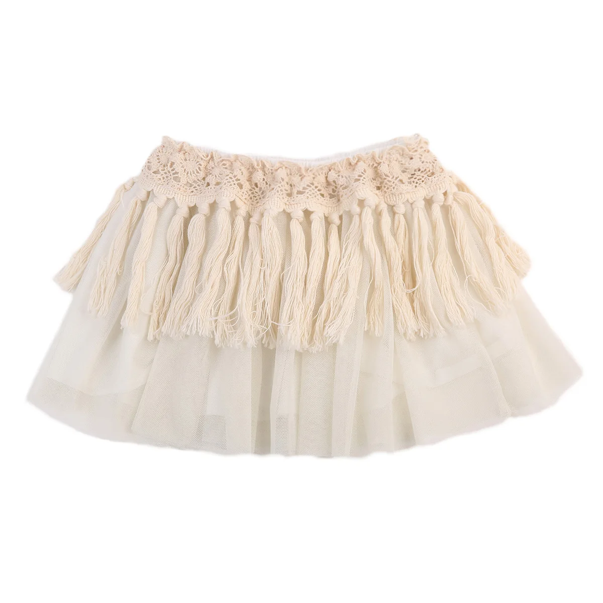 Pudcoco Детские Юбка для девочек для новорожденных; кружевное платье-пачка с кисточками вечерние юбка принцессы одежда мини-юбка От 0 до 2 лет